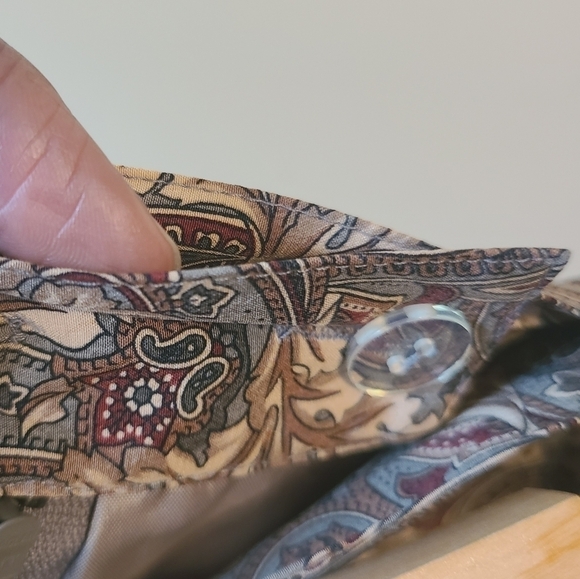 Talbots | Vintage Silk Paisley Print Midi Length Pencil Skirt (Size 12) - Picture 9 of 12